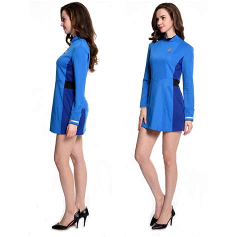 Star Trek Blue Starfleet Uniform Cosplay Costume For Women