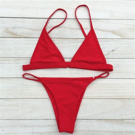 2017 Red Sexy Girl Swimsuit Micro Bikini Set Cn Bikinis