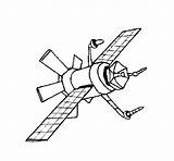 Satellite Coloring Pages Space Getcolorings Coloringcrew Gif sketch template