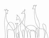 Line Drawing Drawings Animals Animal Global Minimal Warming Simple Minimalist Continuous Single Illustration Giraffe Clipart Easy Lineart Getdrawings Sketches Biodiversity sketch template