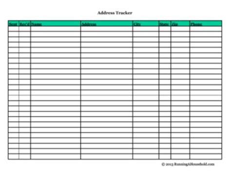 toolbox printable address list tracker running  household