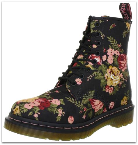 dr martens victorian flowers boots  women   hoe