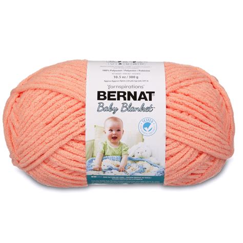 bernat polyester baby blanket yarn  oz baby peach walmartcom