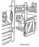 Coloring Pages Cowboy Christmas Toys Shopping Gif sketch template