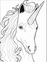 Unicorn Coloring Realistic Head Kids Pages Printable Color Drawing Pdf Activities Magical Adults Natalie Let sketch template