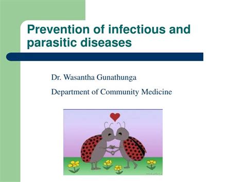 Ppt Prevention Of Infectious And Parasitic Diseases Powerpoint