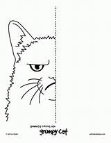 Symmetry Coloring Pages Cat Kids Hub Worksheets Sheets Grumpy Symmetrical Drawing Printable Line Preschool Colouring Cats Color Book Grade Comments sketch template
