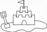 Sand Castle Coloring Pages Simple Getcoloringpages sketch template