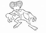 Ben Coloring Pages Alien Printable Kids sketch template