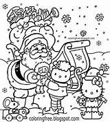 Coloring Pages Girls Christmas Printable Kids Color sketch template