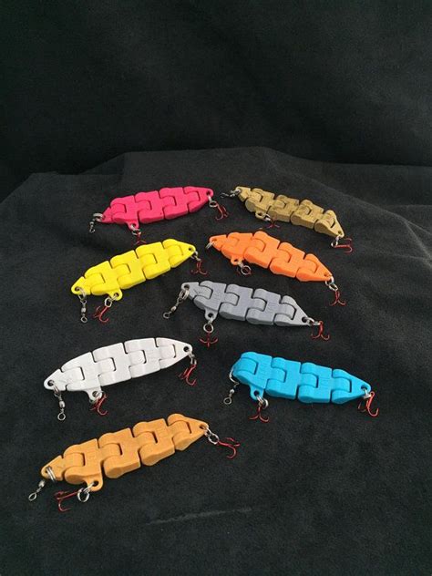 articulated fishing lure  printed set   prints fishing lures  printing technology