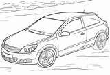 Opel Astra Kolorowanka Autos Druku Caravan Mokka Stampare Kleurplaten sketch template