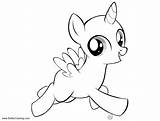 Alicorn Mlp Filly sketch template