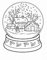 Winter Coloring Pages Scene Calendar Scenery Christmas Adults Templ sketch template