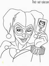 Harley Quinn Coloring Pages Joker Printable Color Print Adults Dc Card Universe Kids Sheets Adult Ivy Poison Book Drawing Outline sketch template