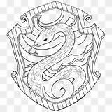 Hufflepuff Slytherin Harry Crest Pottermore Colouring Pinpng sketch template