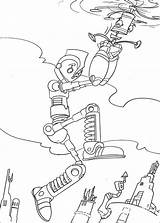 Robots Coloring Pages Robot Flying Color Rodney Kids Movie Handcraftguide Fun Zip Hellokids Print Online Comments sketch template