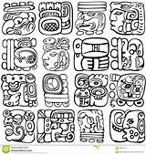 Mayan Glyphs Aztec Ancient Gods Vector Drawing Symbols Maya Mayas Glifos Set Characters Graphics Inca Hieroglyphs Graphicriver Designs Viking Tattoos sketch template