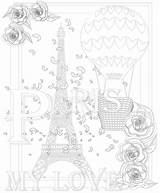 Eiffel Stylized Boho sketch template