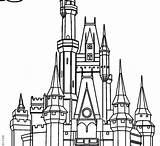 Castle Cinderella Easy Coloring Pages Disney Drawing Printable Clipartmag Template Clipart sketch template