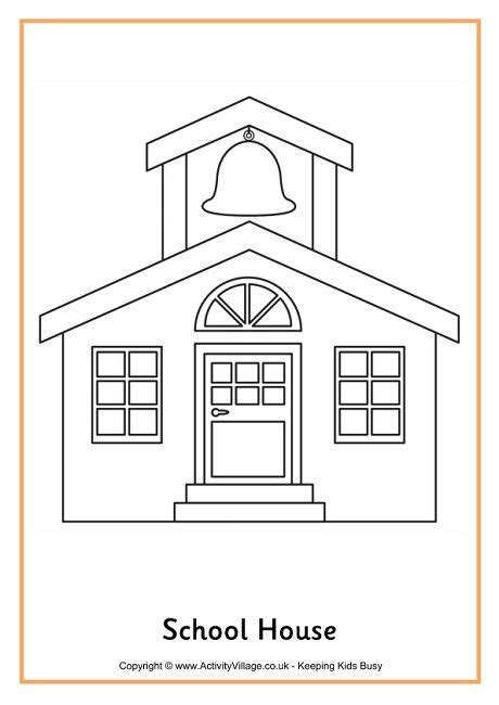 school house colouring page  house colouring pages coloring pages