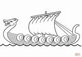 Wikingerschiff Wikinger Getdrawings Ausmalbild Vikingo Longship Drakkar Vikingos sketch template