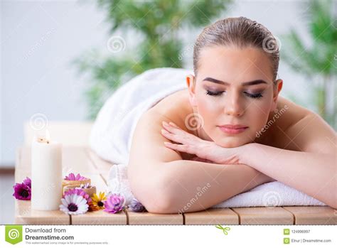 The Woman During Massage Session In Spa Stock Image Image Of Health
