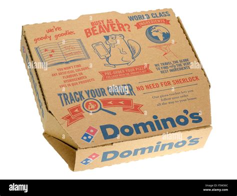 dominos pizza box cut  stock images pictures alamy