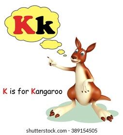 rendered illustration kangaroo alphabet stock illustration
