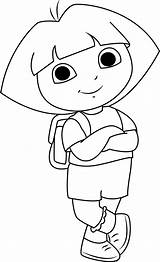 Dora Coloring Smiling Explorer Pages Cartoon Game Print Cute Online Color Coloringpages101 sketch template