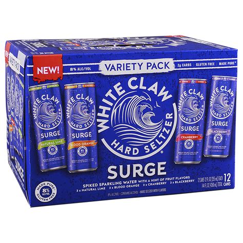 white claw surge seltzer pk  oz cans applejack