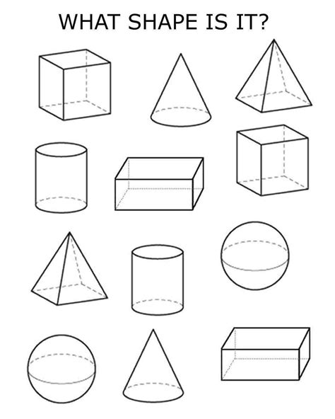shapes worksheet  printable worksheet