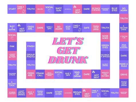 lets  drunk drinking board game  rules printable drinking