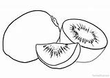 Kiwi Fruit Coloringfolder sketch template