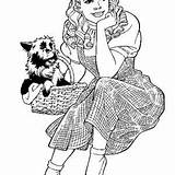 Oz Wizard Dorothy Toto Cowardly Coloringsun sketch template