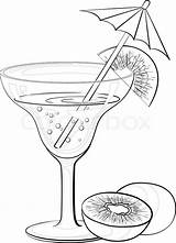 Coloring Drink Pages Drawing Martini Glass Color Kiwifruit Wine Umbrella Transparent Dessert Digi Getdrawings Straw Food Getcolorings Printable Adults Sip sketch template
