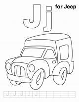 Jeep Coloring Handwriting Practice Pages Kids sketch template