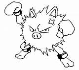 Pokemon Ausmalbilder Primeape Malvorlagen Mankey Kolorowanki Morningkids Malvorlage Pokémon Pikachu sketch template