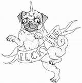Pug Drawing Outline Dog sketch template