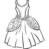 Gown Ball Coloring Clothes Pages Dress Surfnetkids Lovely Princess Kids Girl Color Fashion Gowns Clipart Choose Board sketch template