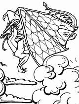 Coloring Pages Fantasy Dragon Library Clipart Dragons sketch template