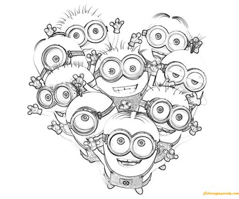 kids minions despicable   coloring pages cartoons coloring