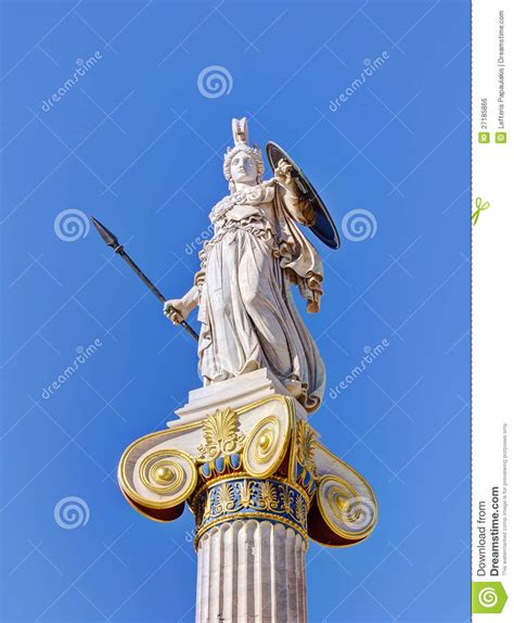 Statue Of Goddess Athena Athens Greece Royalty Free