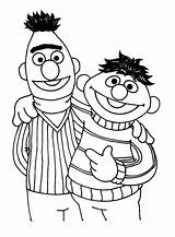 Sesame Coloring Street Pages Kids Funny Characters sketch template