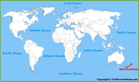 zealand location   world map