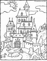 Castle Fairy Tale Coloring Drawing Getdrawings Getcolorings Pages Printable sketch template