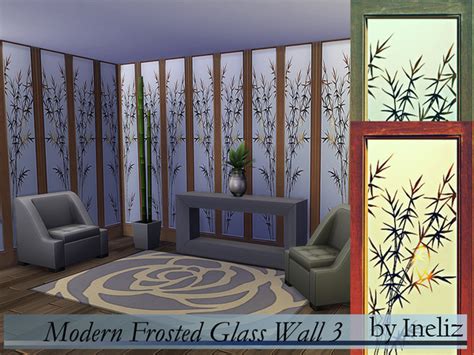 sims resource modern frosted glass wall   ineliz sims  downloads