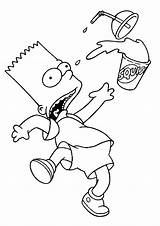 Bart Simpsons Squishee sketch template