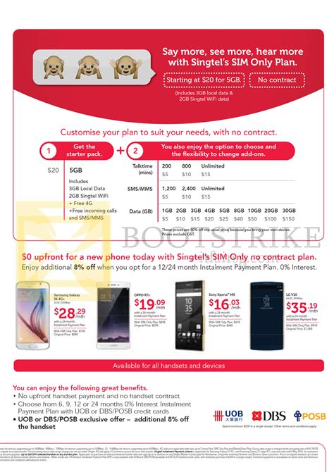 singtel sim  plan mobile phones starter pack samsung galaxy  oppo rs sony xperia