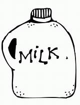 Coloring Milk Carton Gallon Printable Popular Library Clipart sketch template